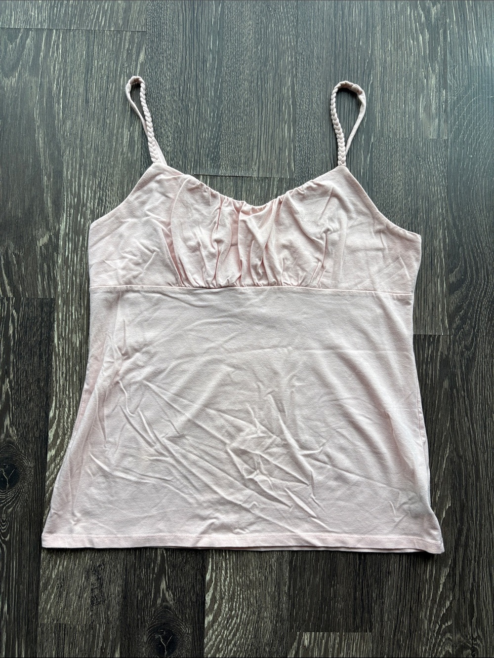 Light pink ruched cami